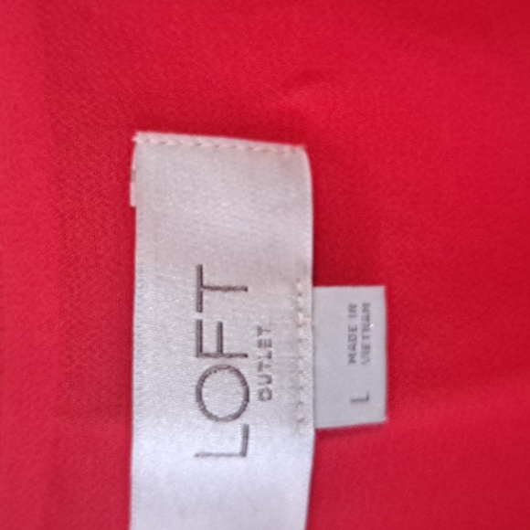 Euc red spaghetti strap The Loft top - Picture 3 of 8